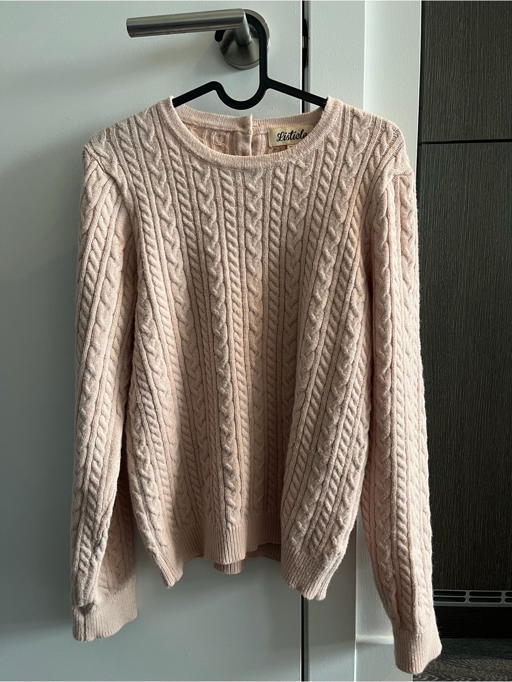 Listicle Pink Cable Knit Sweater